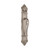 Domino Scroll Pull Handle - Stag Plate - Satin Nickel