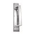 Domino Heritage Pull Handle - Decorative Edge Plate - Satin Nickel