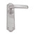 Domino Apex Lever Door Handle - Shouldered Plate - Satin Nickel