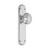 Domino Melange Door Knob - Oval Plate - Chrome