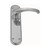 Domino Cullen Lever Door Handle - Oval Plate - Satin Chrome