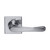 Domino Cullen Lever Door Handle - Square Rosette - 56mm x 56mm - Chrome
