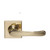 Domino Cullen Lever Door Handle - Square Rosette - 56mm x 56mm - Polished Brass