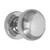 Domino Mesa Door Knob - Round Rosette - 53mm - Chrome