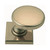 Domino Adonis Offset Door Knob - Square Rosette - 56 x 56mm - Polished Brass