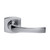 Domino Paramount Lever Door Handle - Curved Rosette - 55mm x 55mm - Chrome