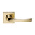Domino Paramount Lever Door Handle - Square Rosette - 56mm x 56mm - Polished Brass