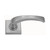 Domino Paramount Lever Door Handle - Square Rosette Plate - Satin Chrome