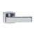 Domino Avila Lever Door Handle - Curved Rosette - 55mm x 55mm - Chrome
