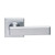 Domino Avila Lever Door Handle - Square Rosette Plate - Satin Chrome