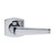 Domino Mckinnon Lever Door Handle - Curved Rosette - 55mm x 55mm - Chrome