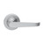 Domino Khan Lever Door Handle - Round Rosette - 53mm - Satin Chrome