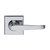 Domino Khan Lever Door Handle - Square Rosette - 56mm x 56mm - Chrome