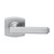 Domino Jons Art Deco Lever Door Handle - Curved Rosette - 55mm x 55mm - Satin Chrome