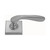 Domino Comus Lever Door Handle - Square Rosette Plate - Satin Chrome