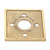 Domino Adaptor Plate for Square Rosette - 60mm - Polished Brass (Pair)