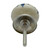 Character House Blue Leaf Ivory Round Ceramic Cupboard Knob - 38mm - Chrome