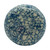 Character House Blue Crackle Ivory Round Ceramic Cupboard Knob - 41mm - Chrome