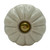 Character House Ribbed Ivory Round Ceramic Cupboard Knob - 36mm