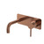 Fienza Kaya Rectangular Plate Wall Mounted Basin or Bath Mixer Tap - 130mm - Brushed Copper
