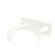 Fienza Kaya Rectangular Plate Wall Mounted Basin or Bath Mixer Tap - 130mm - Matte White