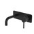 Fienza Kaya Rectangular Plate Wall Mounted Basin or Bath Mixer Tap - 130mm - Matte Black