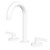 Fienza Kaya Lever Handle Hob Mounted Round Basin Tap - Fixed Spout - Matte White
