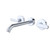 Fienza Kaya Wall Mounted Bath or Basin Tap - Lever Handle - Fixed Spout - Chrome