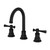 Phoenix Cromford Hob Mounted Basin or Bath Tap - Fixed Spout - Matte Black