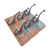 Character House Rustic 2 Hook Coat Rack - 250mm - Coloured Distressed Timber