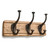 Character House Rustic 3 Hook Coat Rack - 325mm - Light Distressed Timber