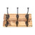 Character House Rustic 3 Hook Coat Rack - 325mm - White Distressed Timber