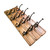 Character House Rustic 4 Hook Coat Rack - 615mm - Distressed Timber