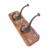 Character House Rustic 2 Hook Coat Rack - 250mm - Medium Distressed Timber