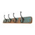 Character House Rustic 4 Hook Coat Rack - 615mm - Blue Distressed Timber