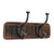 Character House Rustic 2 Hook Coat Rack - 250mm - Black Distressed Timber