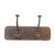 Character House Rustic 2 Hook Coat Rack - 250mm - Black Distressed Timber