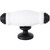 Tradco White Porcelain T Bar Cabinet Knob - 75mm - Matte Black
