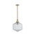 Lighting Inspirations Jefferson Rod Pendant Light - Clear Glass - 350mm - Satin Brass