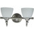 Lighting Inspirations Nova Indoor Wall Light - 2 Arm - Up - Brushed Nickel