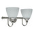 Lighting Inspirations Nova Indoor Wall Light - 2 Arm - Up - Brushed Nickel