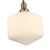 Lighting Inspirations Jefferson Rod Pendant Light - Opal Glass - 350mm - Satin Brass