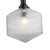 Lighting Inspirations Jefferson Rod Pendant Light - Clear Glass - 350mm - Matte Black