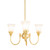 Lighting Inspirations Luke Rod Pendant Light - Up - 3 Arm - Zipper Clear Glass - Polished Brass