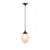 Lighting Inspirations Black Cord Pendant Light - Asheville Glass - 200mm - Patina Black