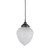 Lighting Inspirations Black Cord Pendant Light - Asheville Glass - 200mm - Patina Black