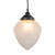 Lighting Inspirations Black Cord Pendant Light - Asheville Glass - 200mm - Patina Black