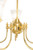 Lighting Inspirations Luke Rod Pendant Light - Up - 5 Arm - Zipper Clear Glass - Polished Brass