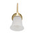 Lighting Inspirations Victoriana Indoor Wall Light - Zipper Frost Glass - Polished Brass