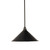 Lighting Inspirations Rod Pendant Light - Black Edwardian Shade - 390mm - Patina Black